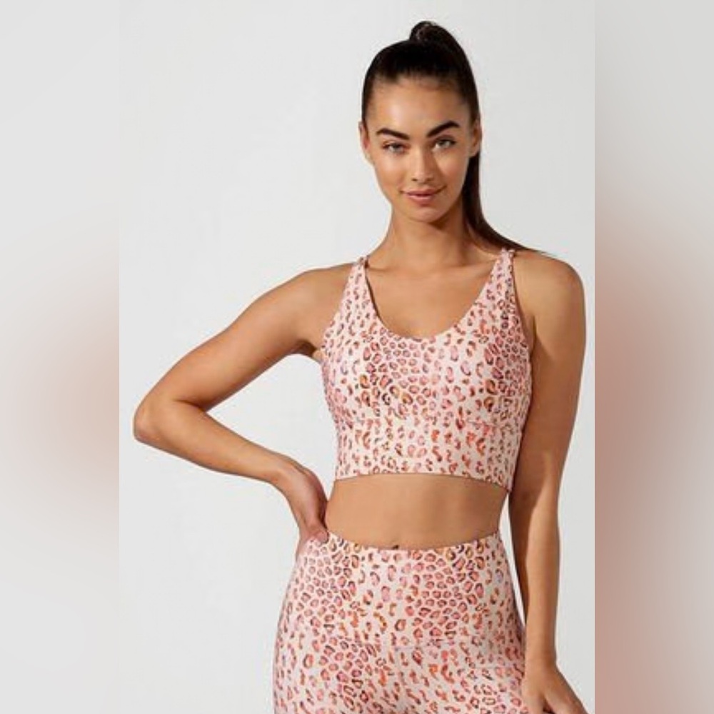 Karden Lane Boutique Leopard Print Activewear Sports Bra - Medium